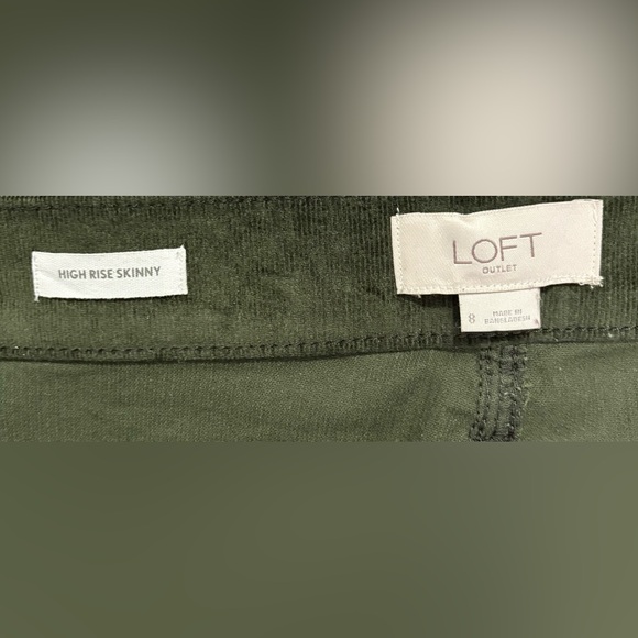 LOFT Forest Green Corduroy Skinny Pants - Picture 3 of 4